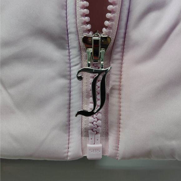 Juicy Couture Womens XL Rainbow Cloud Puffer Vest Boxy Zip Jacket Y2K Revival - Picture 6 of 12